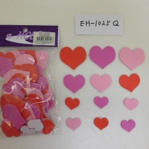 EH-1025Q  EVA  Stickers  (Heart shape   65 pcs)