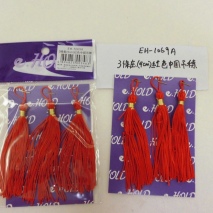 EH-1069A   9cm  red tassel  ( 3 pcs )     60 pack/polybag