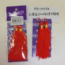 EH-1069B   10cm red tassel ( 2 pcs )   60 pack/polybag