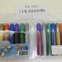 EH-2031   6 PCS  GLITTER GLUE  (DARK  COLOUR)     12 PACK/BOX