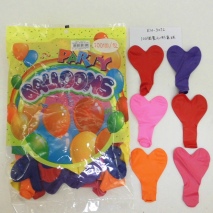 EH-3072       100 pcs  balloons in  heart shape   (approx  10 inches )