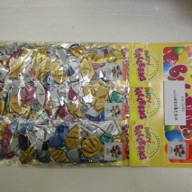 EH-3082       6 pcs  of  metallic  ballons   (approx  10  inches)     24 pack/set