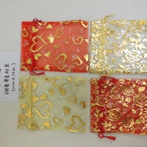 EH-4075       6 pcs Hot-Stamping gauze bag       (10cmX14cm)