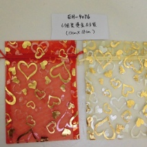 EH-4076       6 pcs Hot-Stamping gauze bag      (13cmX18cm)